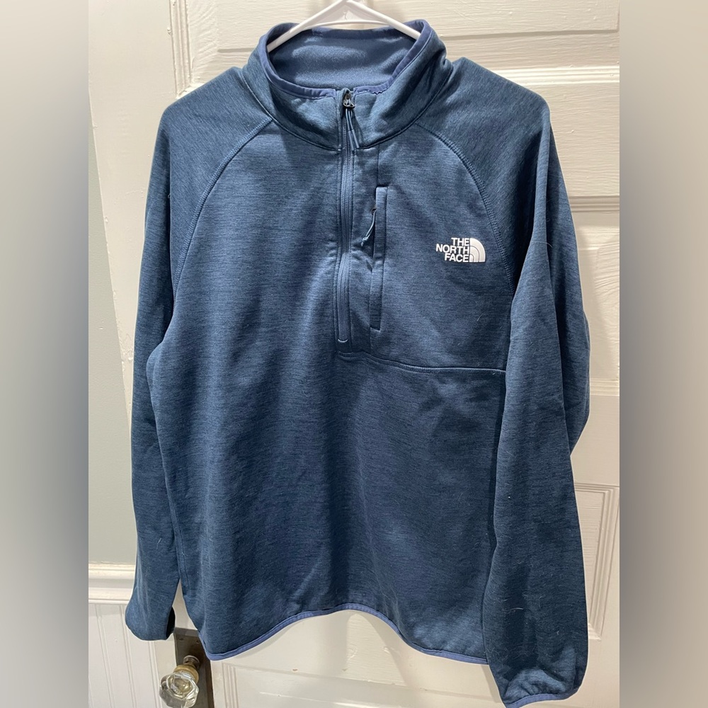 Men’s The North Face Canyonlands 1/2 Zip Pullover fleece, Blue Heather, Medium